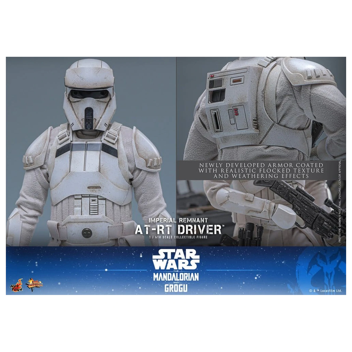 Star Wars: The Mandalorian & Grogu Movie Masterpiece Action-Figuren-Set 1/6 Imperial Remnant AT-RT Driver & AT-RT 60 cm Produktfoto