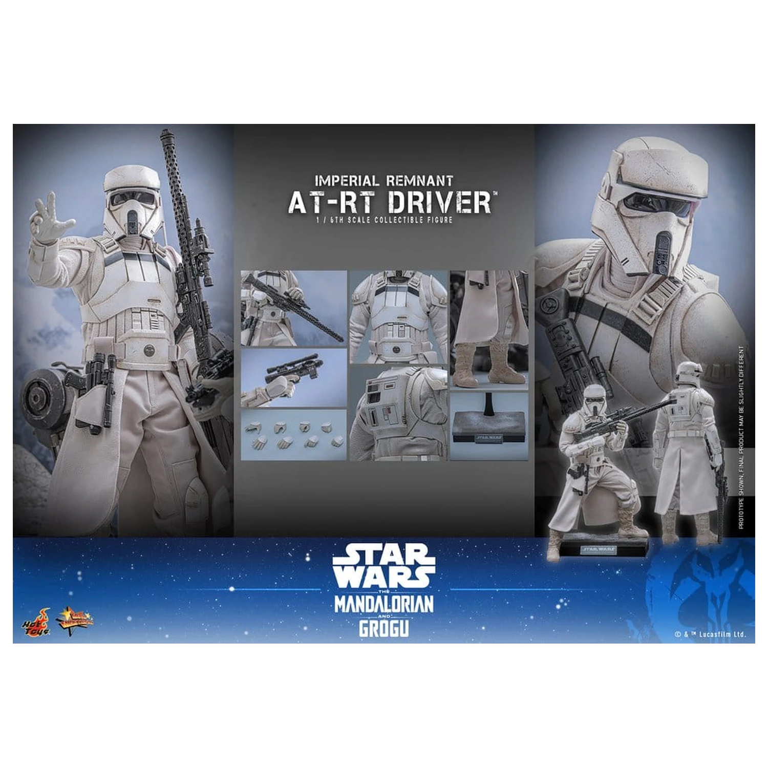 Star Wars: The Mandalorian & Grogu Movie Masterpiece Action-Figuren-Set 1/6 Imperial Remnant AT-RT Driver & AT-RT 60 cm Produktfoto