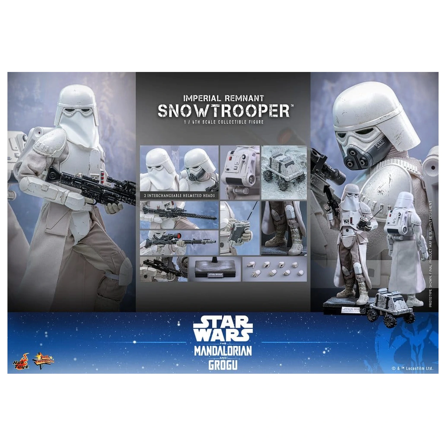 Star Wars: The Mandalorian & Grogu Movie Masterpiece Action Figur 1/6 Imperial Remnant Snowtrooper 30 cm Produktfoto