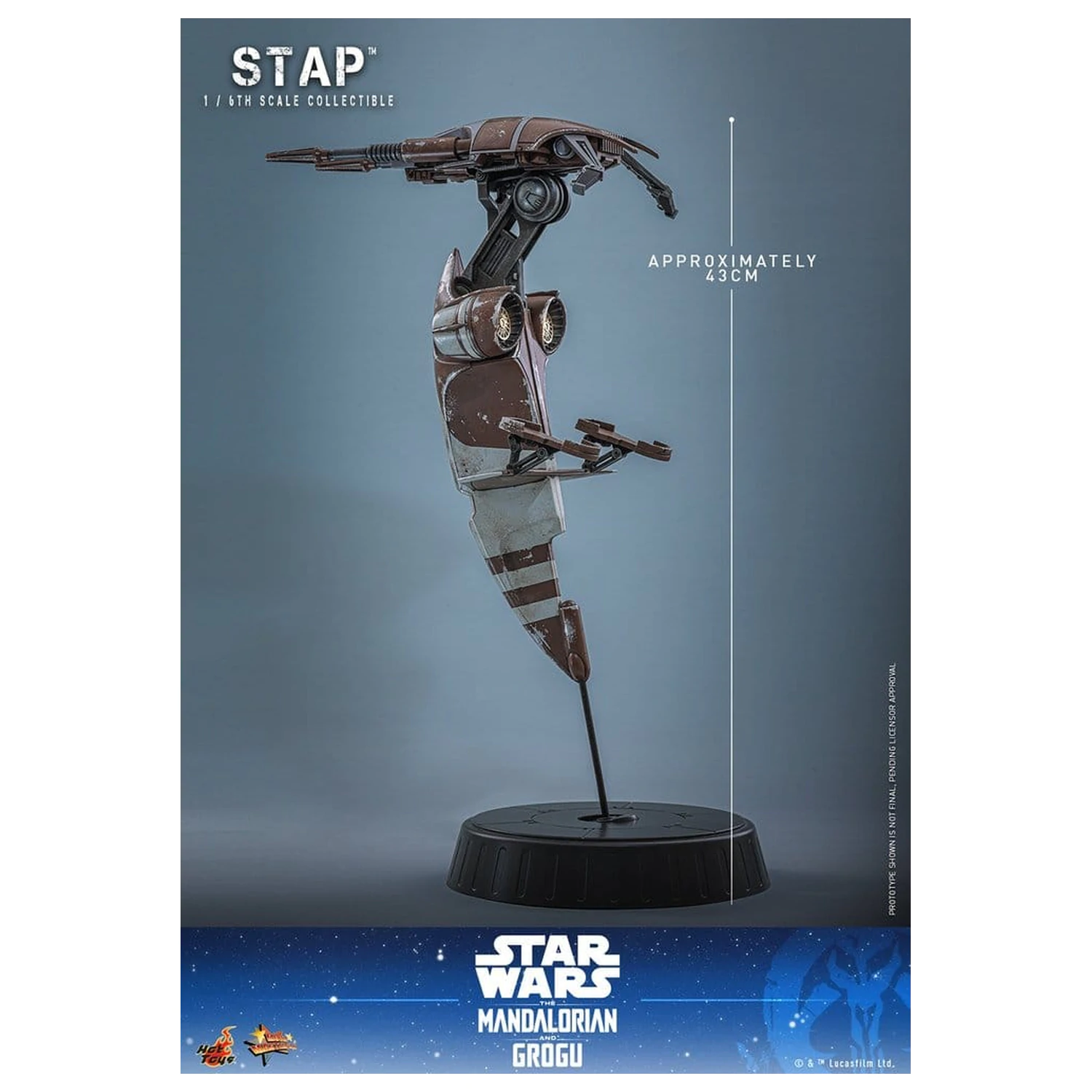 Star Wars: The Mandalorian & Grogu Film Meisterstück Zubehör 1/6 STAP 32 cm Produktfoto