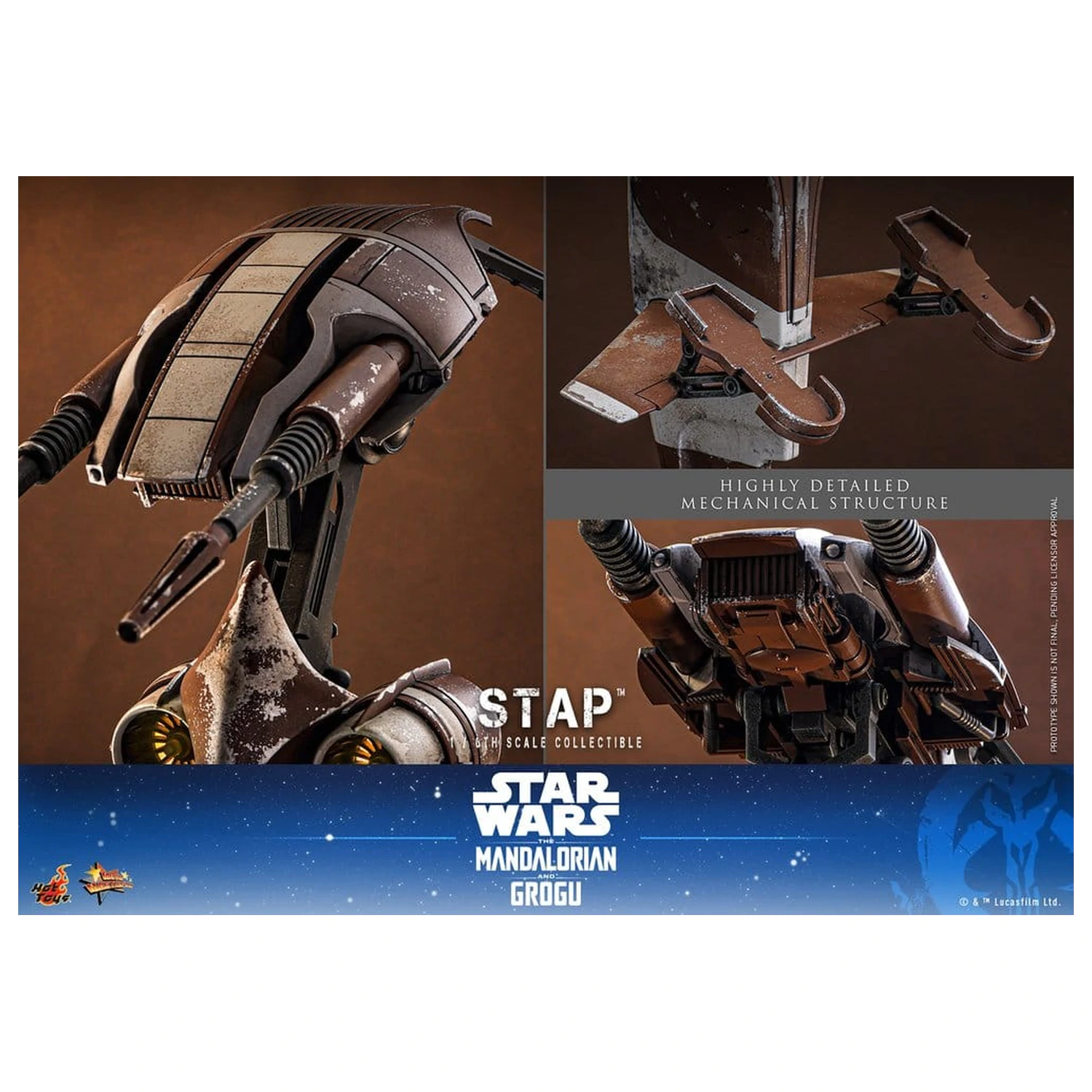 Star Wars: The Mandalorian & Grogu Film Meisterstück Zubehör 1/6 STAP 32 cm Produktfoto