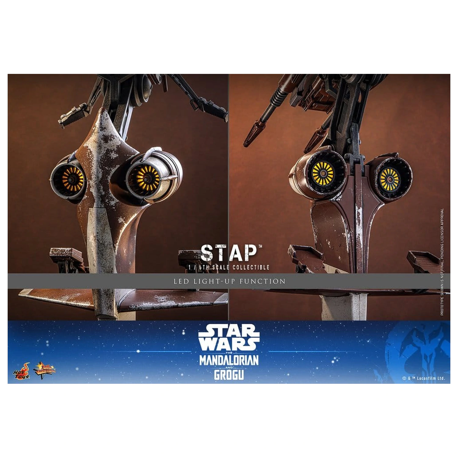 Star Wars: The Mandalorian & Grogu Film Meisterstück Zubehör 1/6 STAP 32 cm Produktfoto