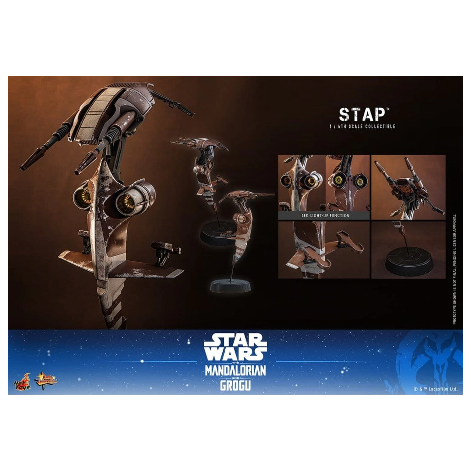 Star Wars: The Mandalorian & Grogu Film Meisterstück Zubehör 1/6 STAP 32 cm Produktfoto