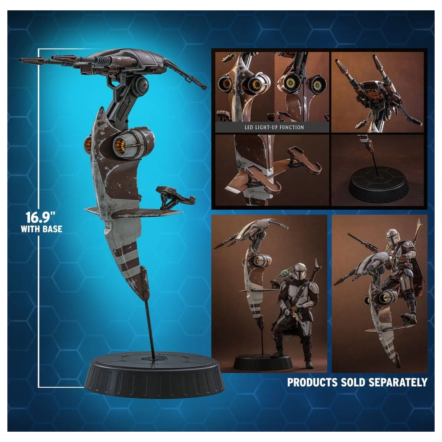Star Wars: The Mandalorian & Grogu Film Meisterstück Zubehör 1/6 STAP 32 cm Produktfoto