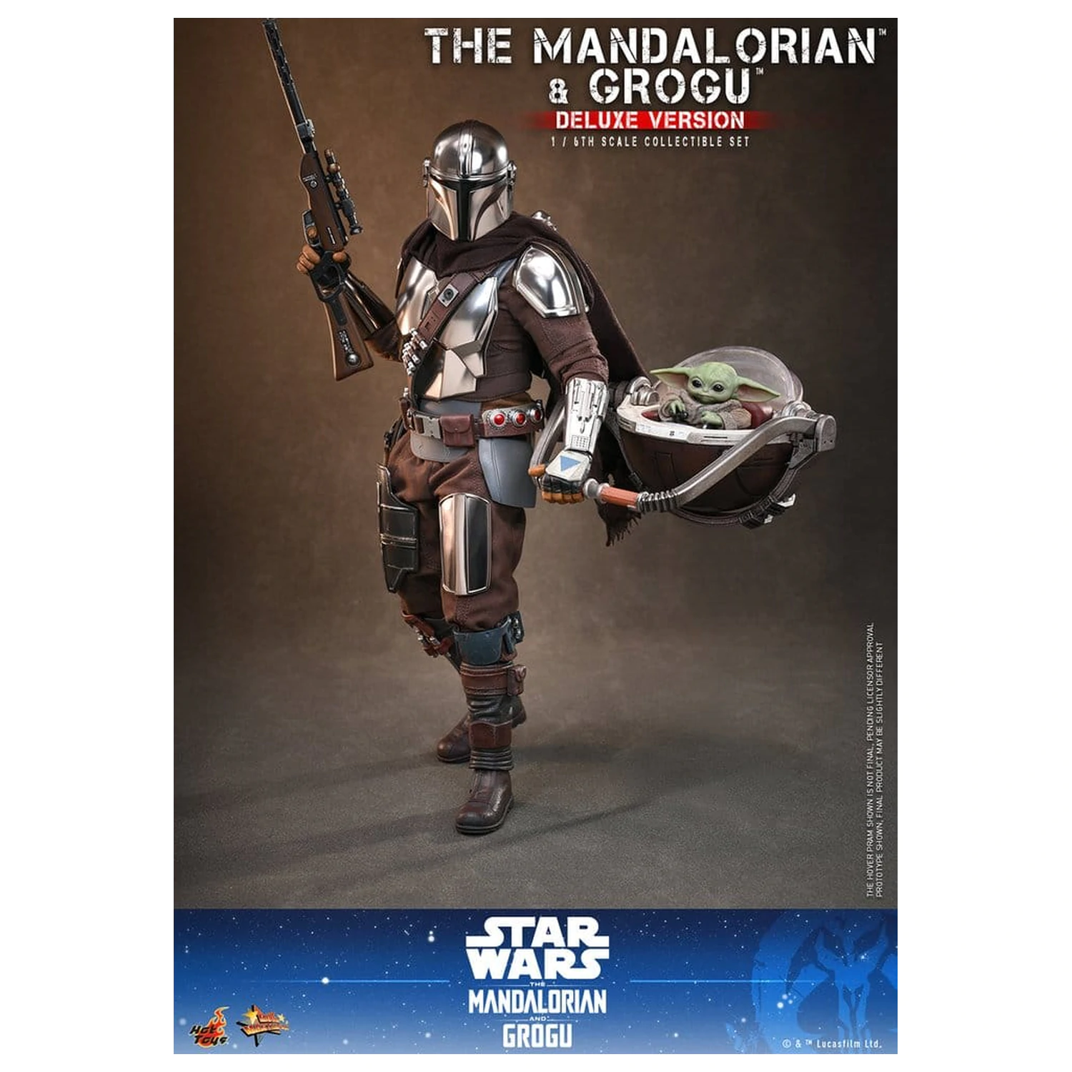 Star Wars: The Mandalorian & Grogu Movie Masterpiece Action Figur 1/6 The Mandalorian und Grogu (Deluxe Version) 31 cm Produktfoto