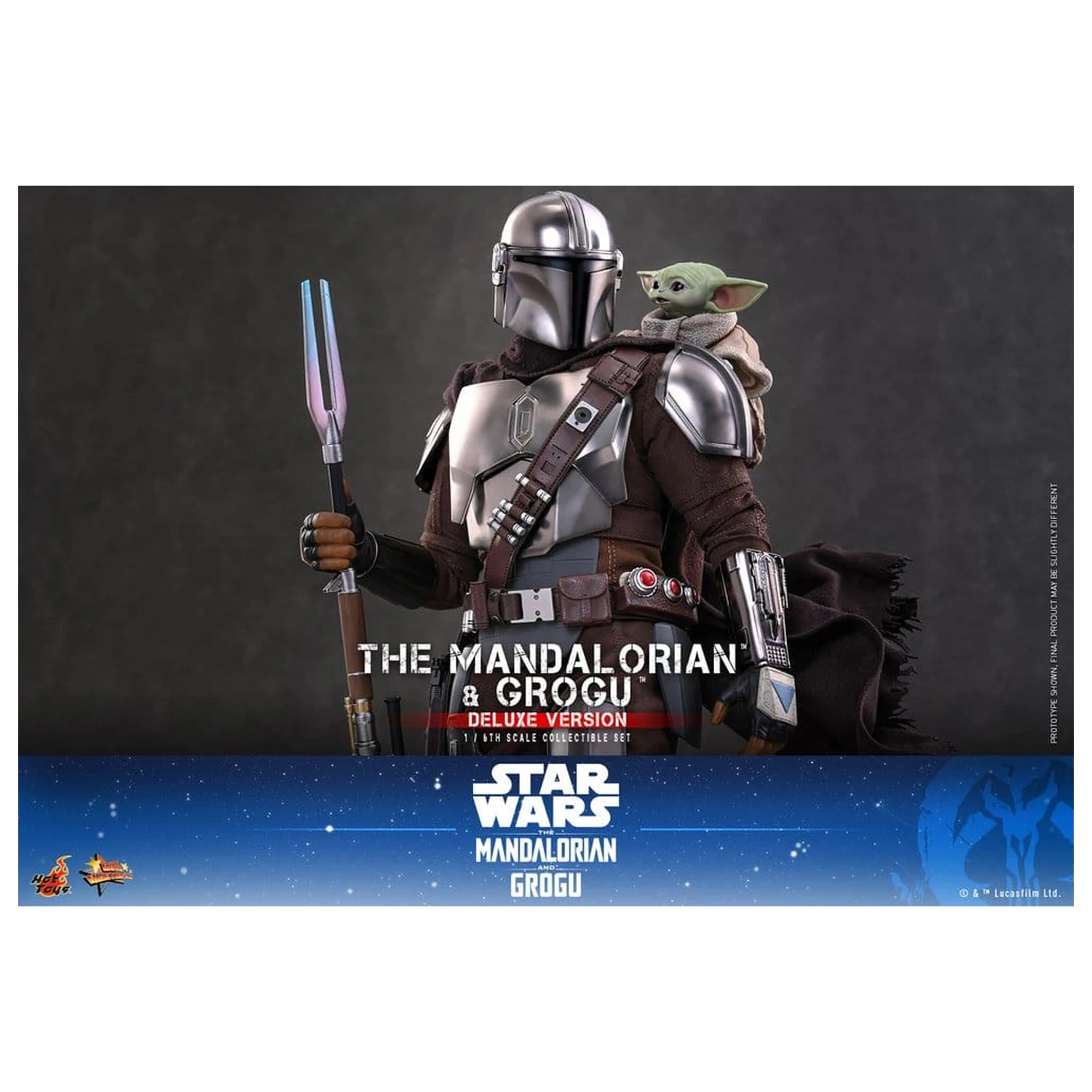 Star Wars: The Mandalorian & Grogu Movie Masterpiece Action Figur 1/6 The Mandalorian und Grogu (Deluxe Version) 31 cm Produktfoto