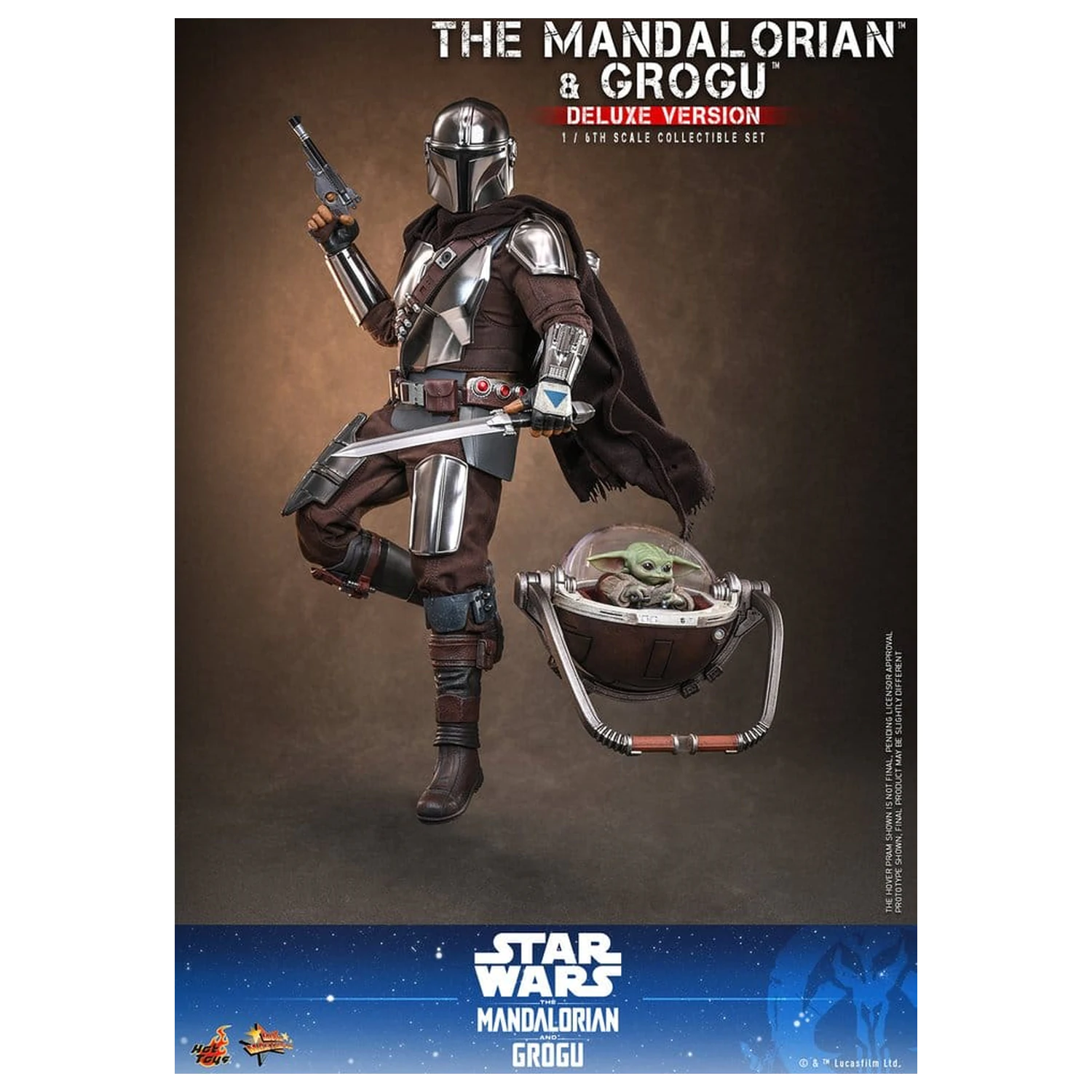 Star Wars: The Mandalorian & Grogu Movie Masterpiece Action Figur 1/6 The Mandalorian und Grogu (Deluxe Version) 31 cm Produktfoto