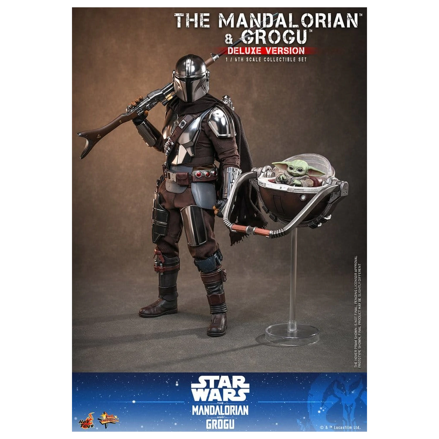 Star Wars: The Mandalorian & Grogu Movie Masterpiece Action Figur 1/6 The Mandalorian und Grogu (Deluxe Version) 31 cm Produktfoto