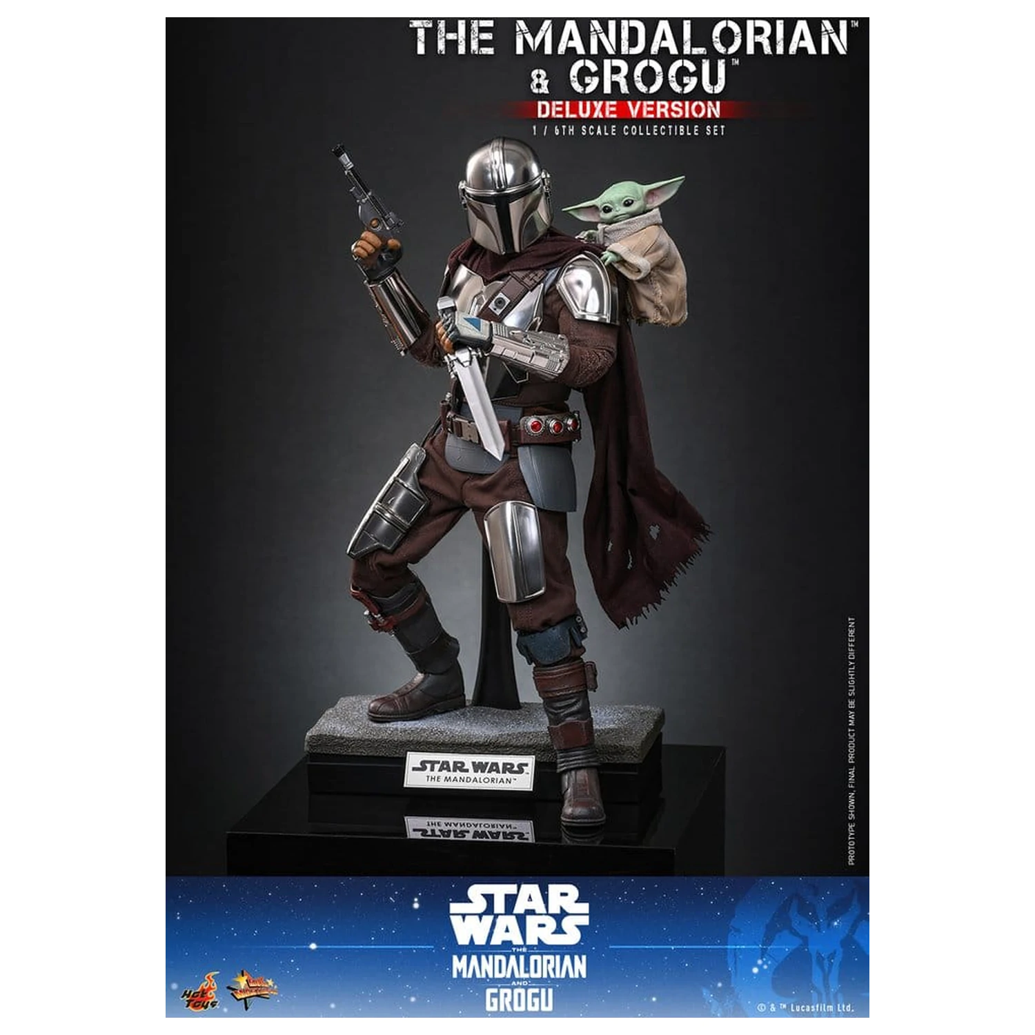 Star Wars: The Mandalorian & Grogu Movie Masterpiece Action Figur 1/6 The Mandalorian und Grogu (Deluxe Version) 31 cm Produktfoto