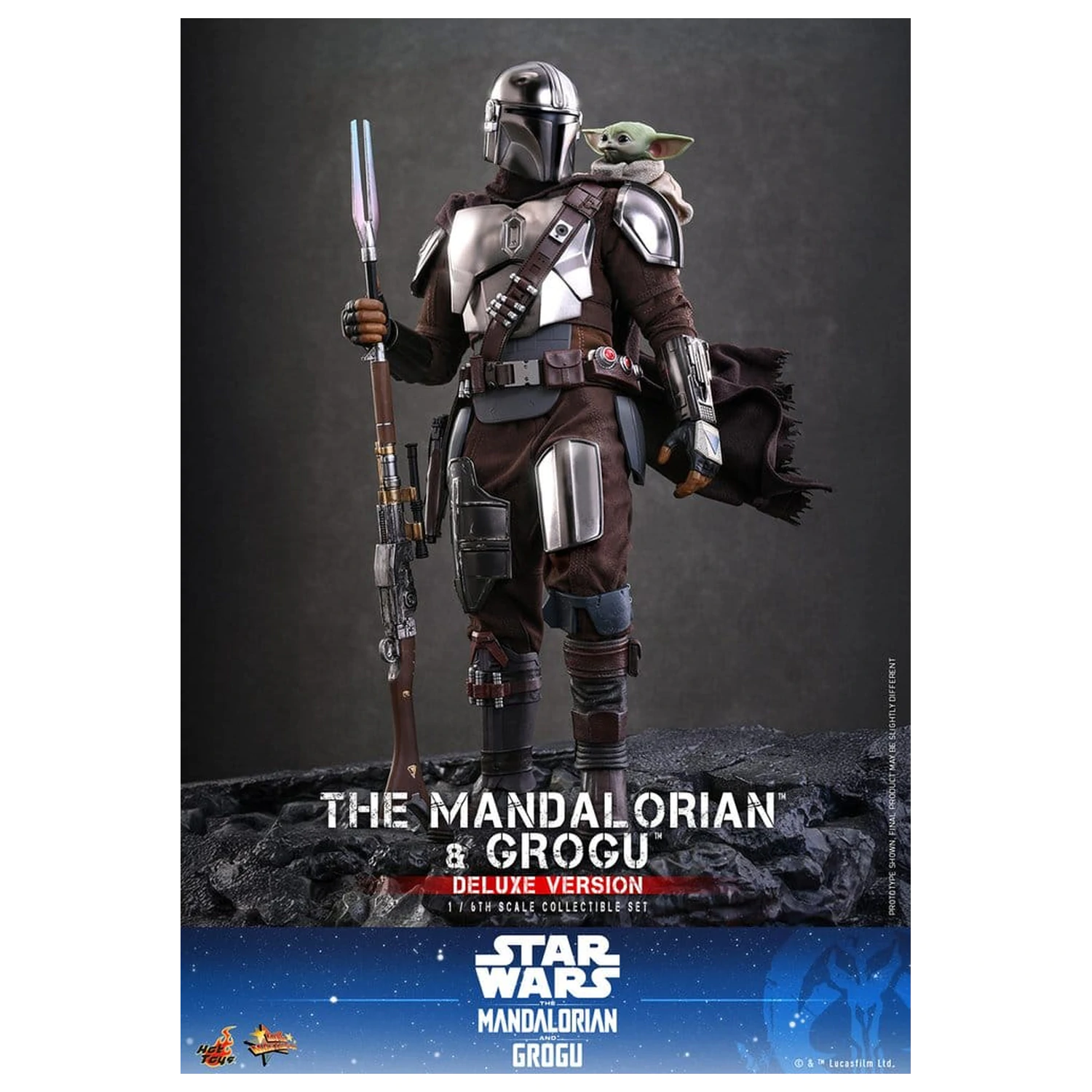 Star Wars: The Mandalorian & Grogu Movie Masterpiece Action Figur 1/6 The Mandalorian und Grogu (Deluxe Version) 31 cm Produktfoto