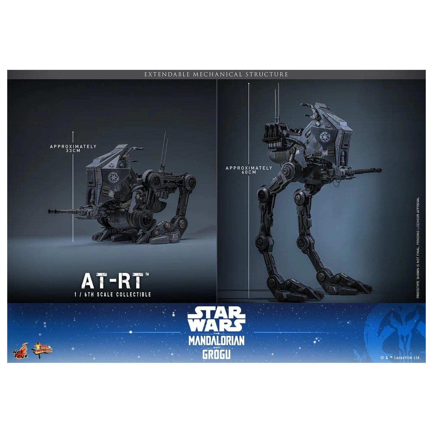 Star Wars: The Mandalorian & Grogu Movie Masterpiece Fahrzeug 1/6 AT-RT 60 cm Produktfoto