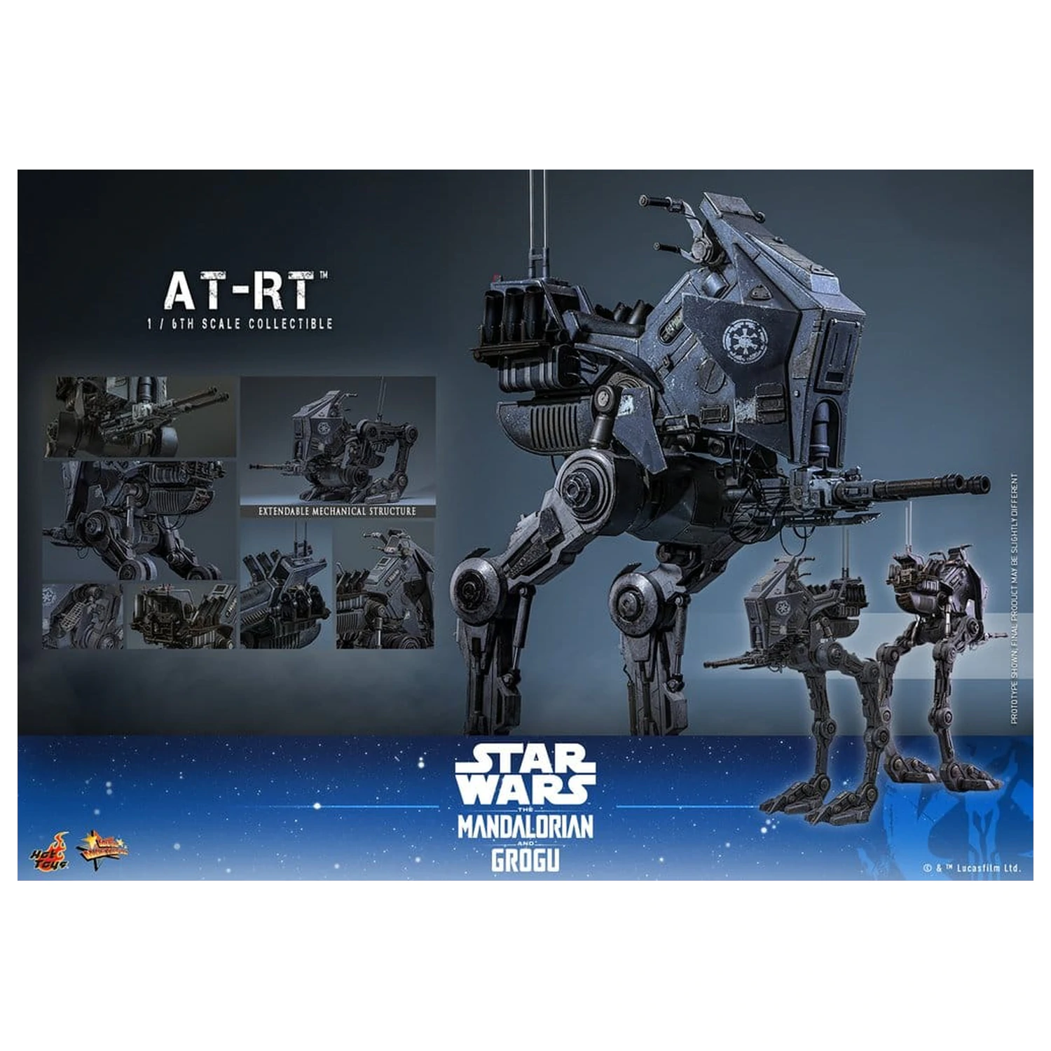 Star Wars: The Mandalorian & Grogu Movie Masterpiece Fahrzeug 1/6 AT-RT 60 cm Produktfoto