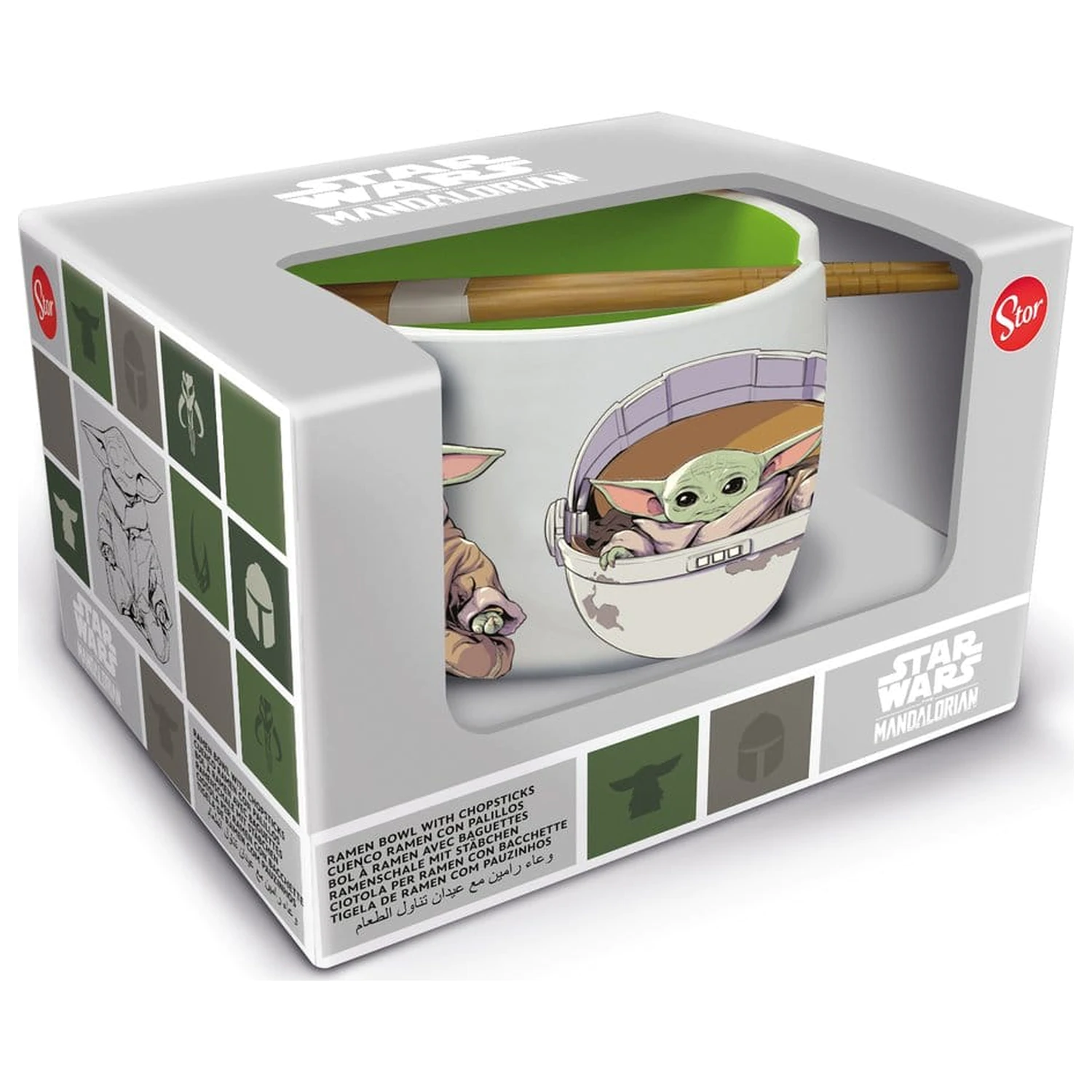 Star Wars: The Mandalorian Ramen Schale mit Essstäbchen Grogu Produktfoto