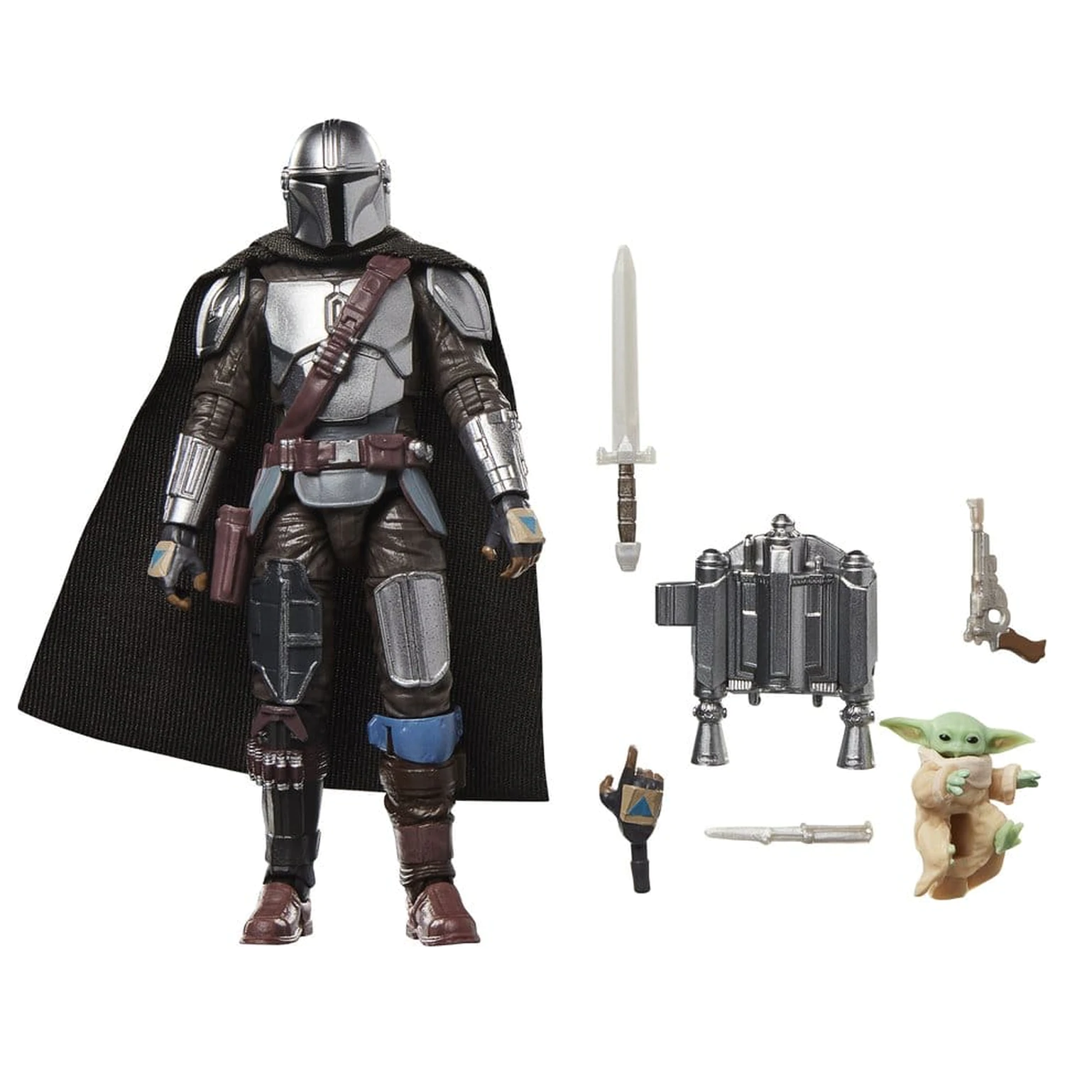 Star Wars: The Mandalorian & Grogu Vintage Collection Actionfigur The Mandalorian & Grogu 10 cm Produktfoto