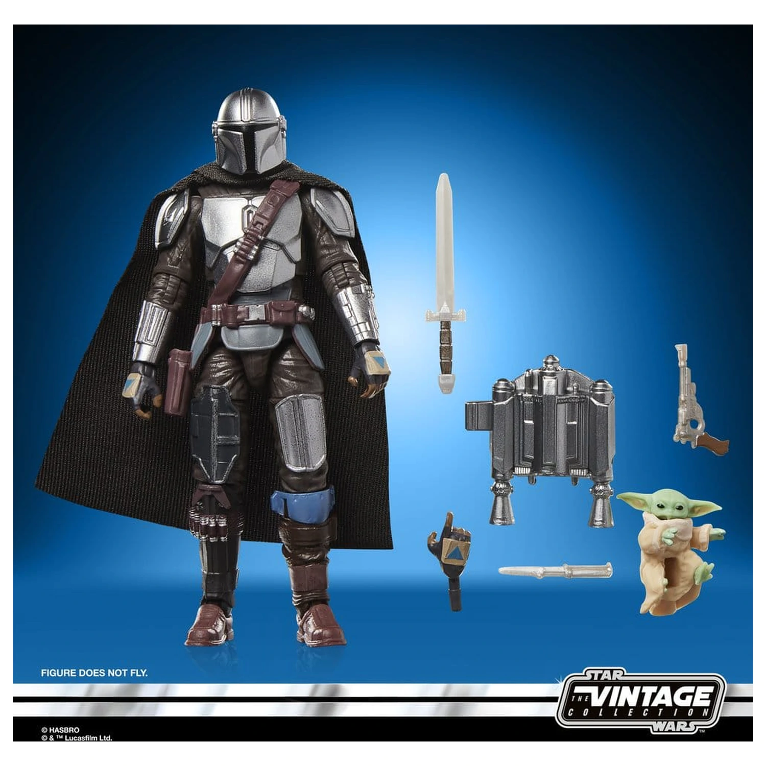 Star Wars: The Mandalorian & Grogu Vintage Collection Actionfigur The Mandalorian & Grogu 10 cm Produktfoto