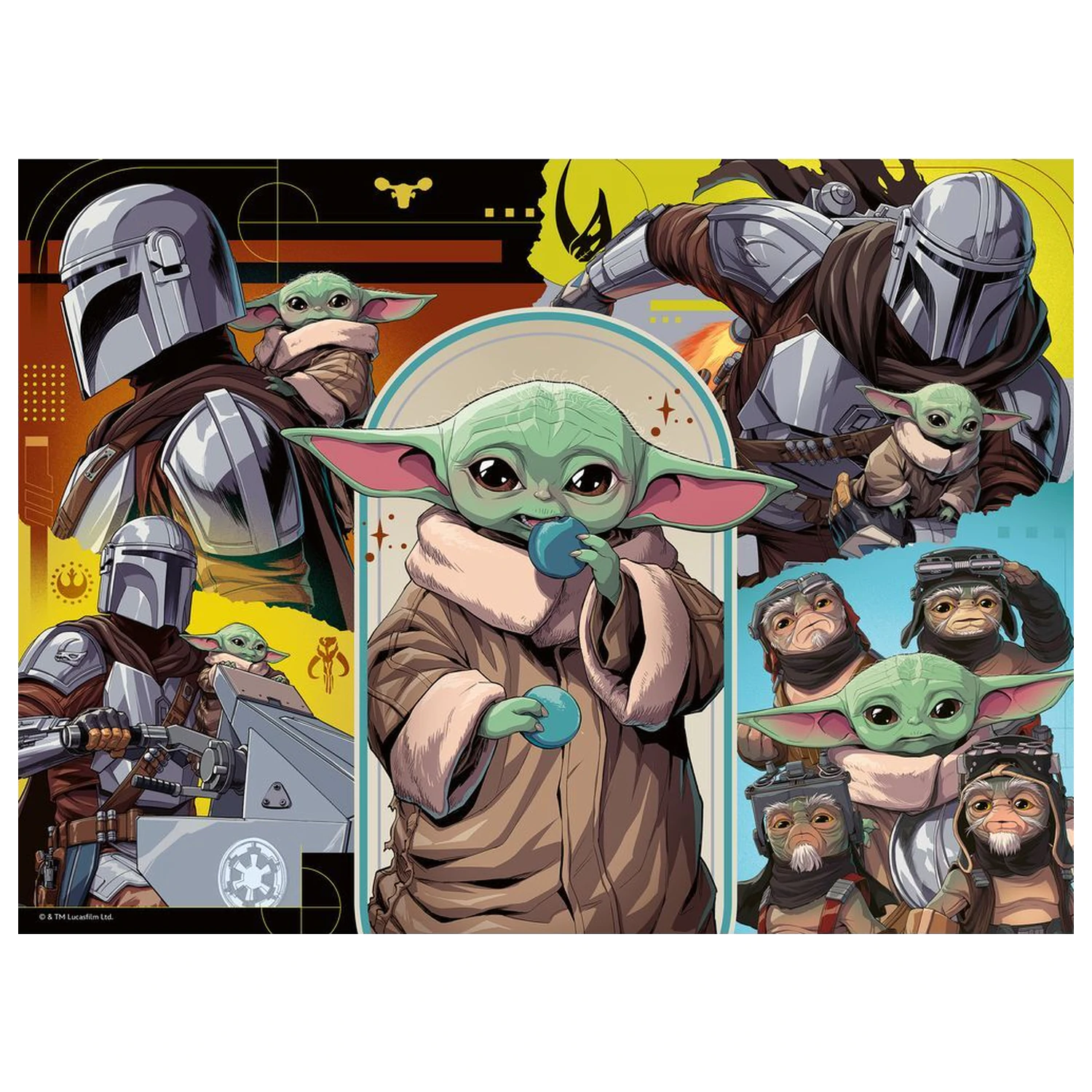 Star Wars The Mandalorian & Grogu XXL Puzzle 100 Teile Produktfoto