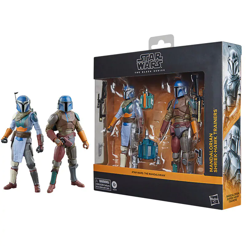 Star Wars The Mandalorian - Mandalorian & Shriek-Hawk Trainers 2-er Figurn set 15cm Produktfoto