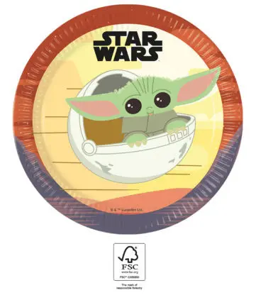 Star Wars The Mandalorian Pappteller 8 Stück 23 cm FSC Produktfoto