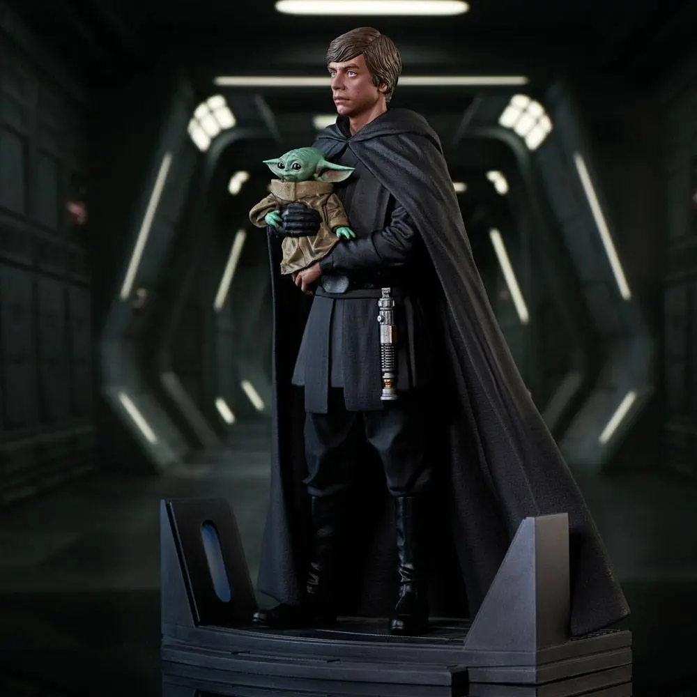 Star Wars: The Mandalorian Premier Collection Statue 1/7 Luke Skywalker & Grogu 25 cm termékfotó