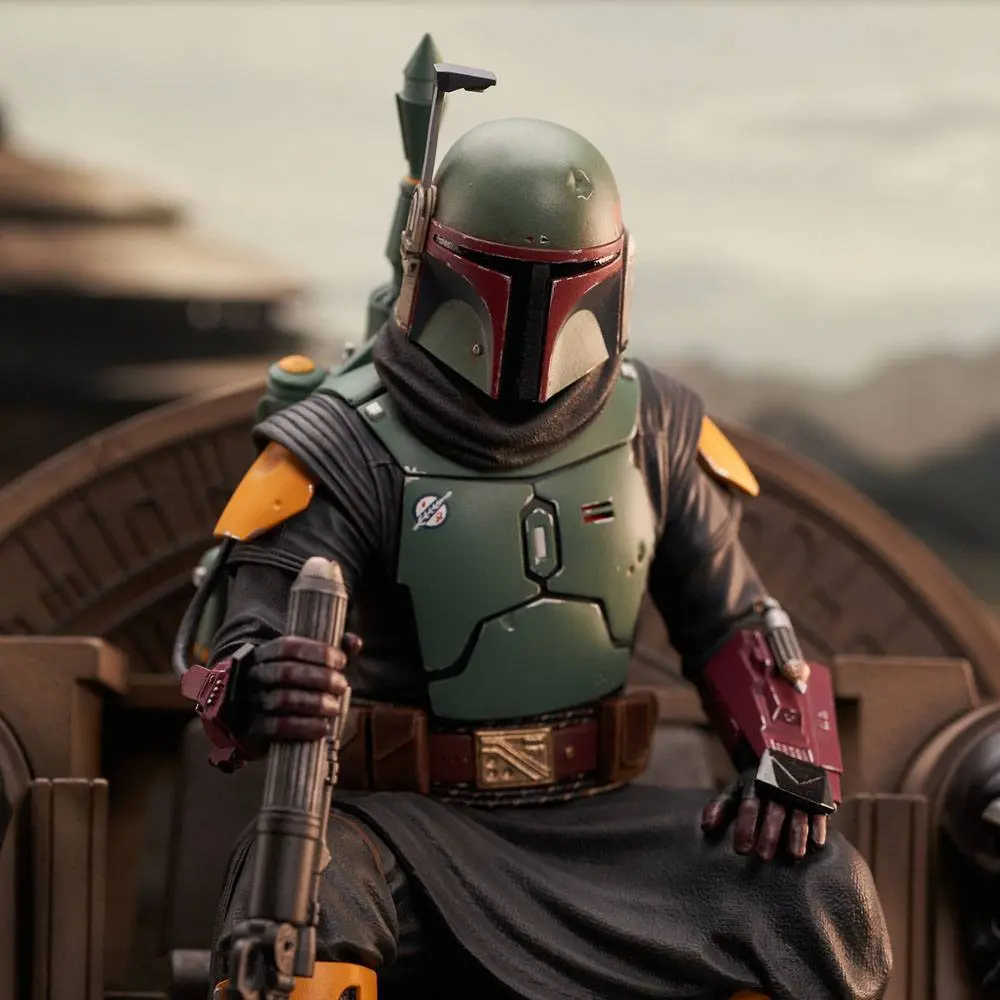 Star Wars: The Mandalorian Premier Collection Statue 1/7 Boba Fett on Throne 24 cm Produktfoto