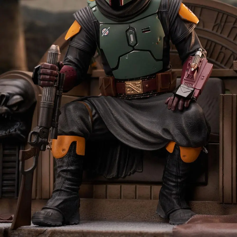 Star Wars: The Mandalorian Premier Collection Statue 1/7 Boba Fett on Throne 24 cm Produktfoto