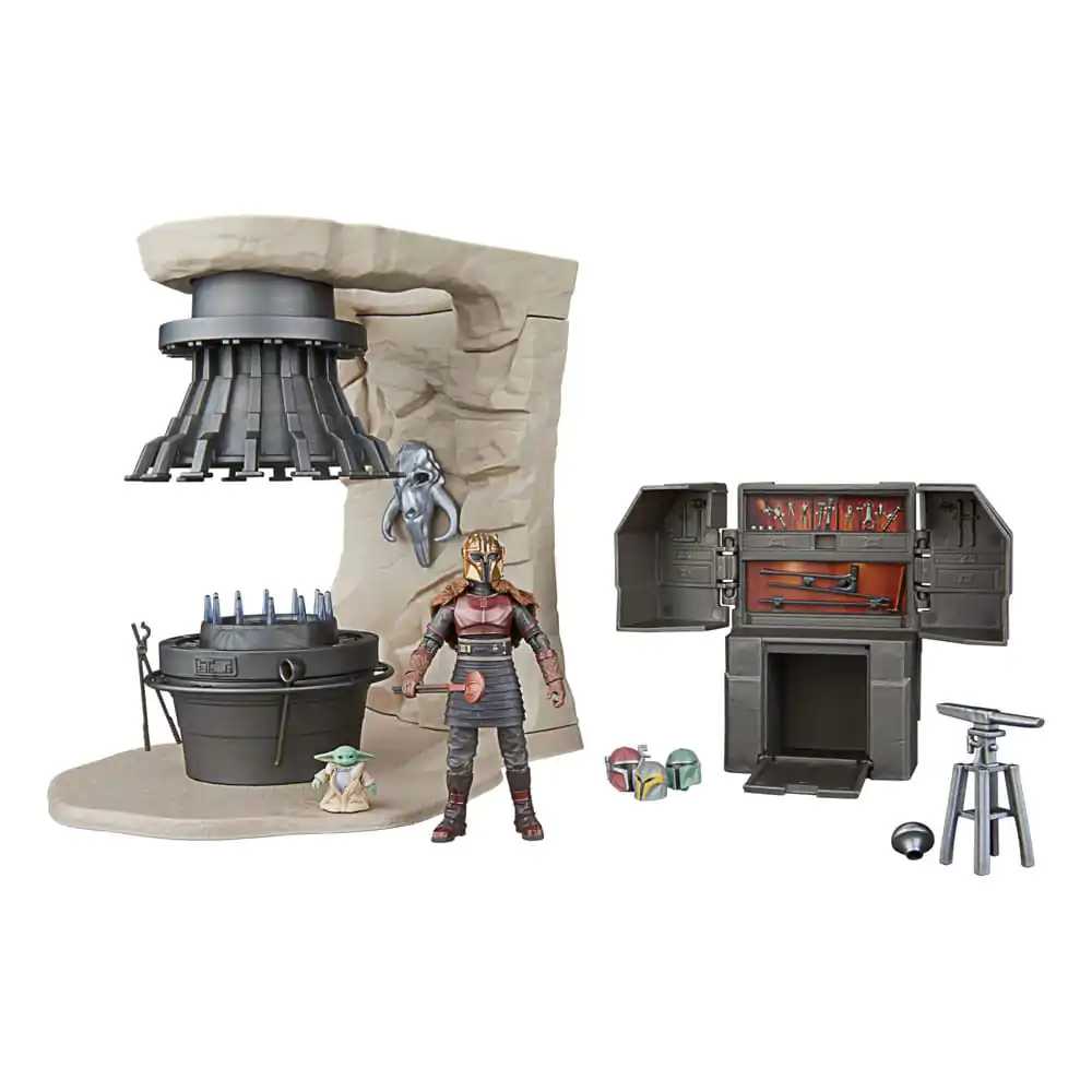 Star Wars The Mandalorian Vintage Collection Die Schmiede der Waffenmeisterin mit The Armorer (Lakeside Covert World) Produktfoto