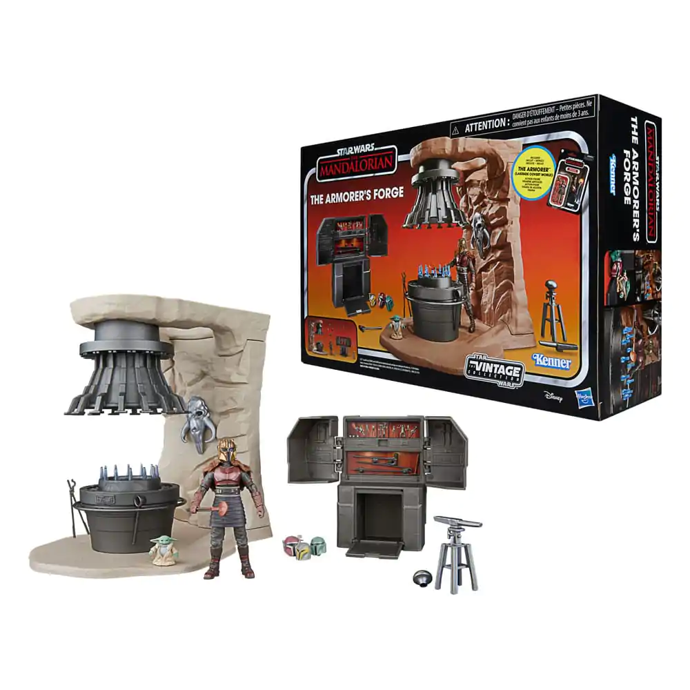 Star Wars The Mandalorian Vintage Collection Die Schmiede der Waffenmeisterin mit The Armorer (Lakeside Covert World) Produktfoto