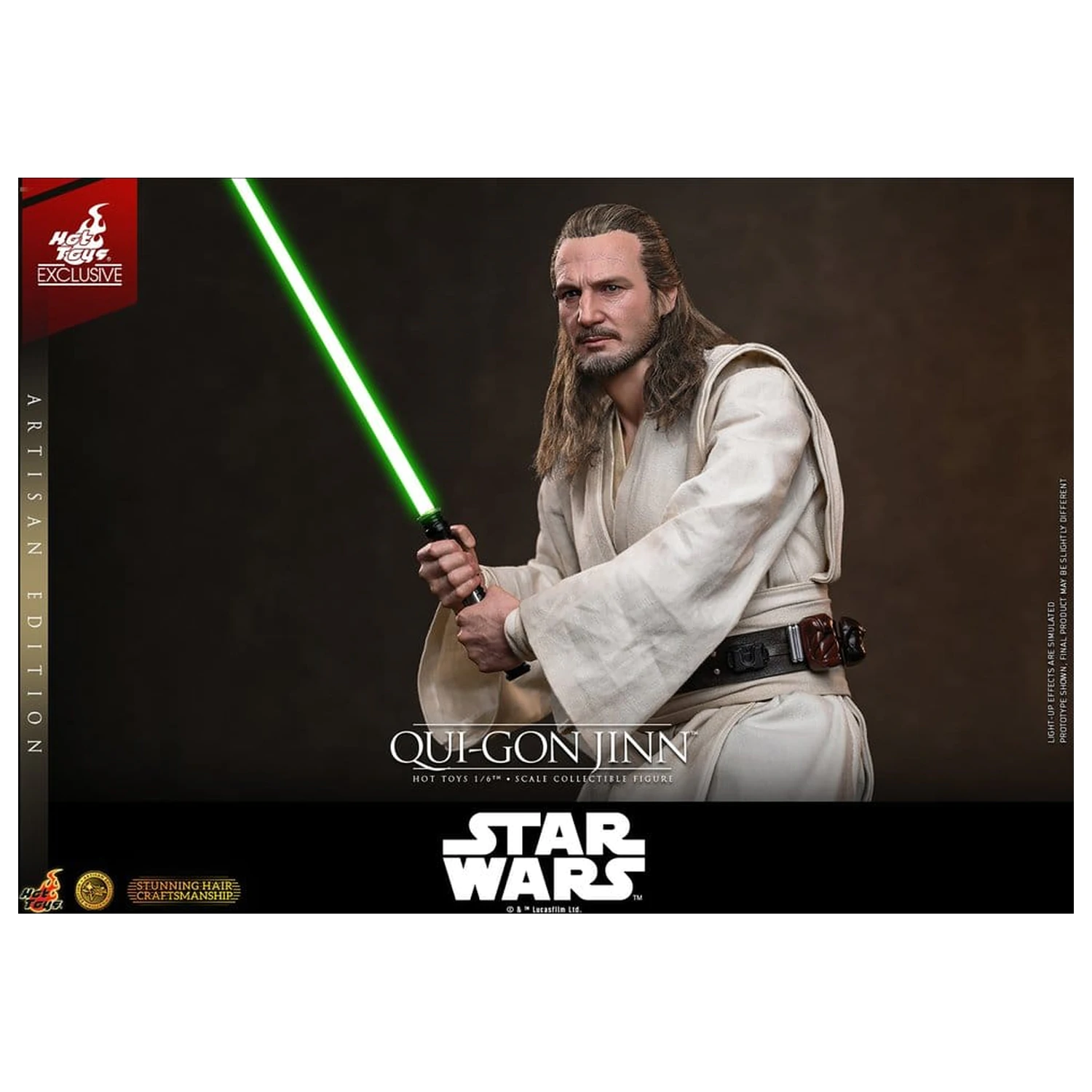 Star Wars: The Phantom Menace Movie Masterpiece Action-Figur 1/6 Qui-Gon Jinn (Artisan Edition) Hot Toys Exclusive 32 cm Produktfoto
