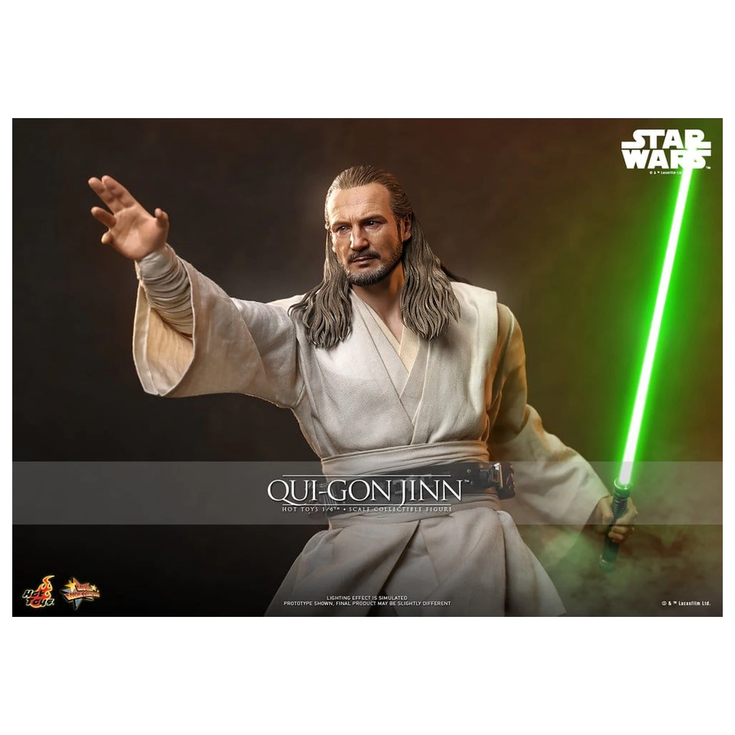 Star Wars: The Phantom Menace Movie Masterpiece Action-Figur 1/6 Qui-Gon Jinn (Artisan Edition) Hot Toys Exclusive 32 cm Produktfoto