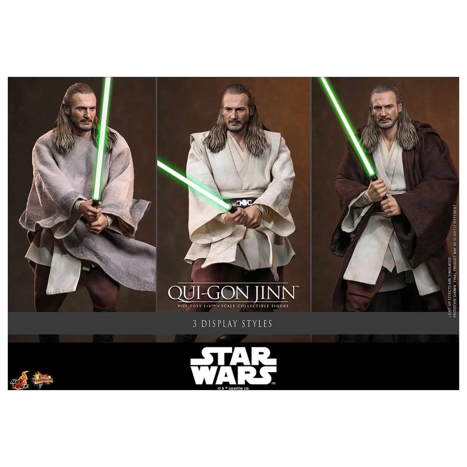 Star Wars: The Phantom Menace Movie Masterpiece Action-Figur 1/6 Qui-Gon Jinn (Artisan Edition) Hot Toys Exclusive 32 cm Produktfoto