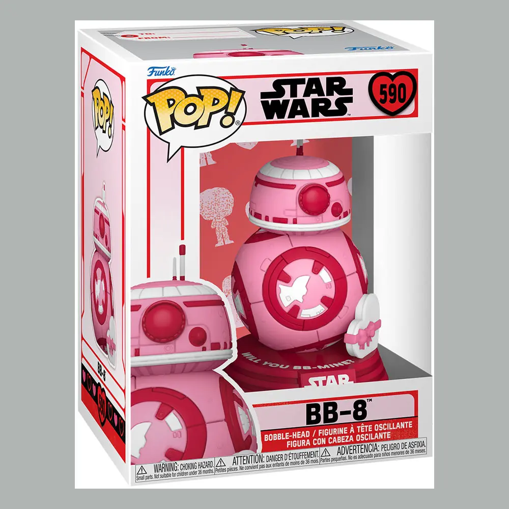 Star Wars Valentines POP! Star Wars Vinyl Figur BB-8 9 cm Produktfoto
