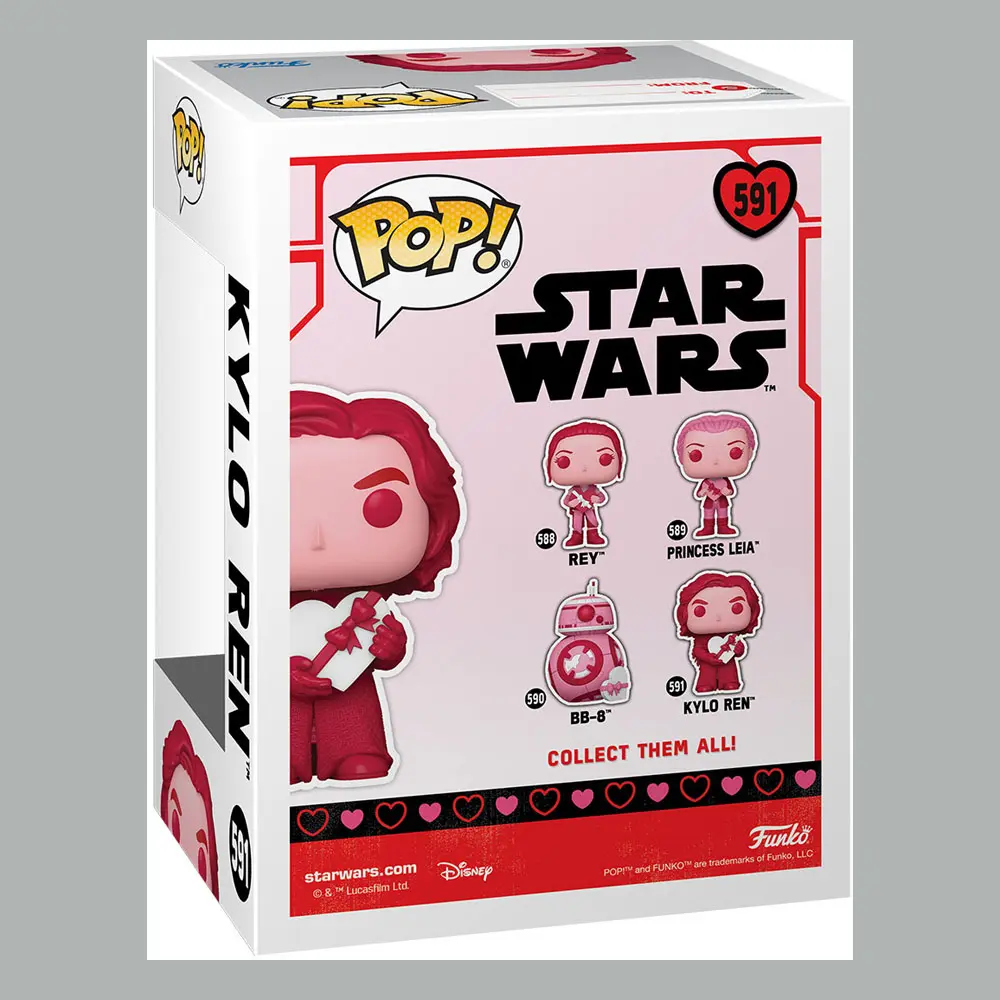 Star Wars Valentines POP! Star Wars Vinyl Figur Kylo Ren 9 cm Produktfoto