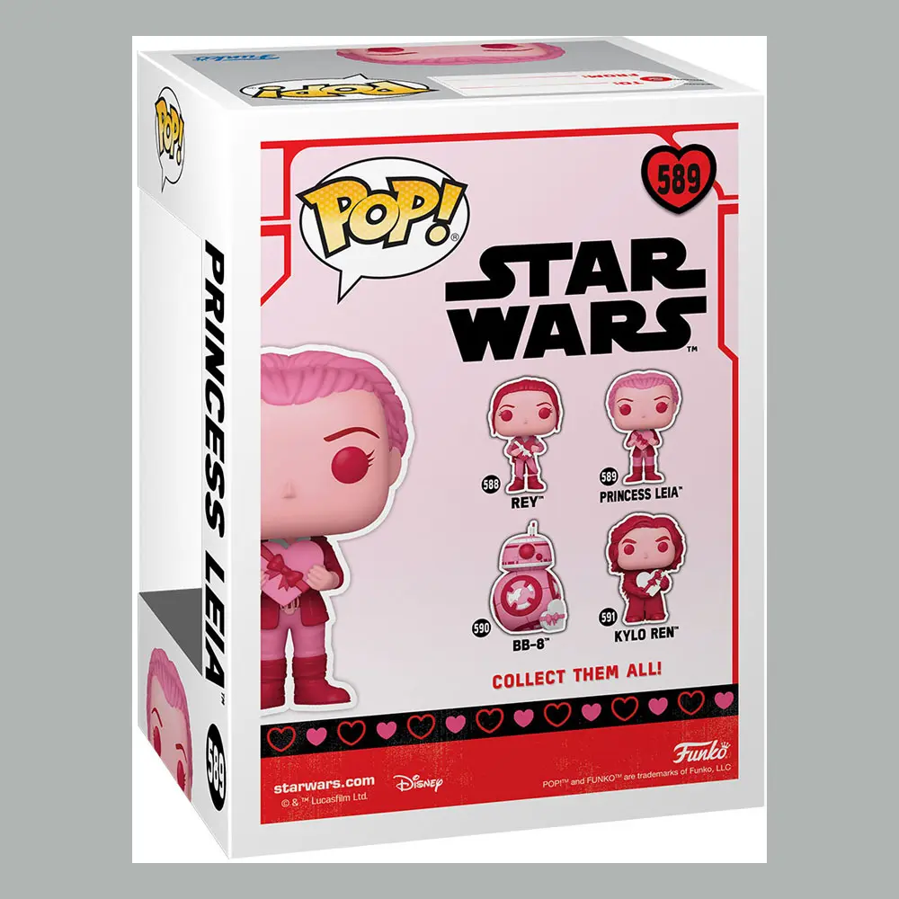 Star Wars Valentines POP! Star Wars Vinyl Figur Leia 9 cm Produktfoto