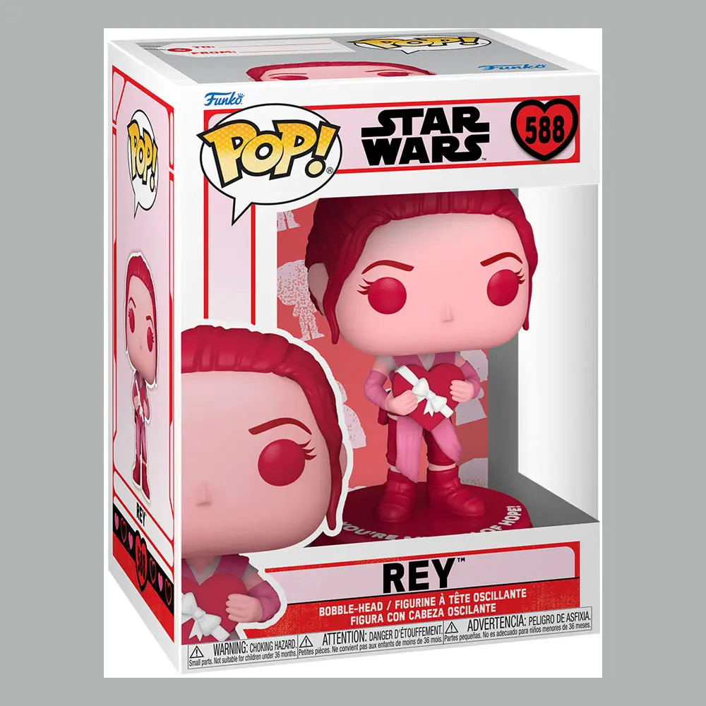Star Wars Valentines POP! Star Wars Vinyl Figur Rey 9 cm Produktfoto