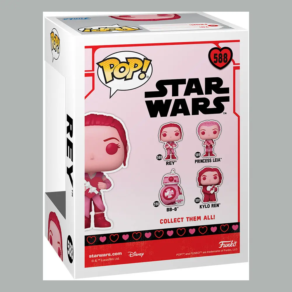 Star Wars Valentines POP! Star Wars Vinyl Figur Rey 9 cm Produktfoto