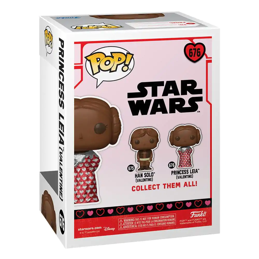 Star Wars Valentines POP! Vinyl Figur Leia (Val Choc) 9 cm Produktfoto