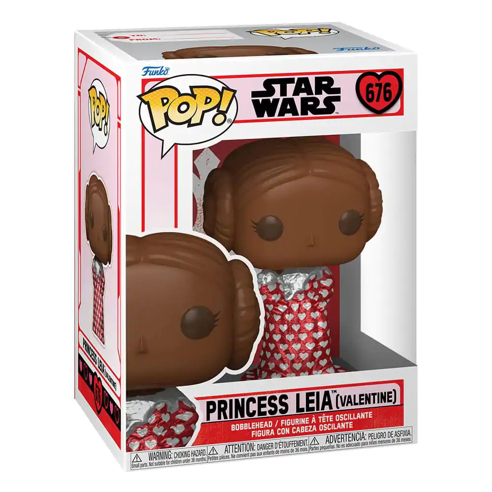 Star Wars Valentines POP! Vinyl Figur Leia (Val Choc) 9 cm Produktfoto