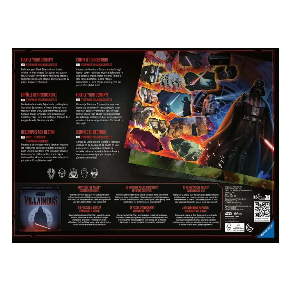 Star Wars Villainous Puzzle Darth Vader (1000 Teile) termékfotó