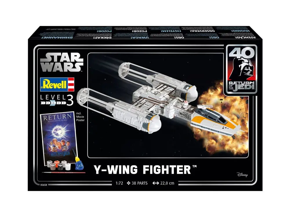 Star Wars Modellbausatz Geschenkset Y-wing Fighter Produktfoto