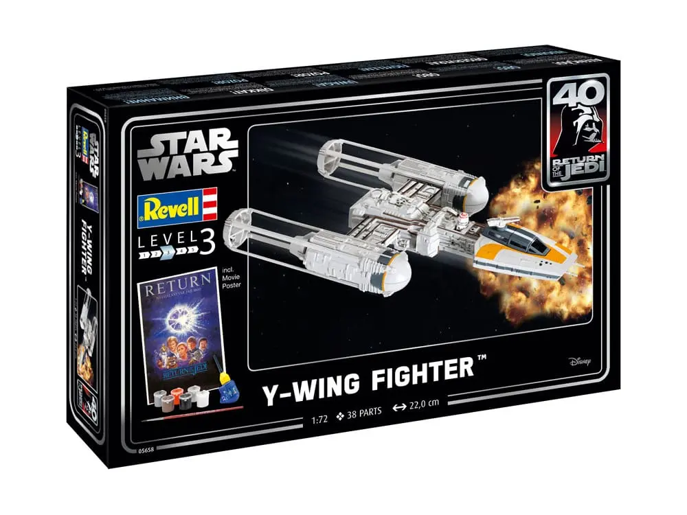 Star Wars Modellbausatz Geschenkset Y-wing Fighter Produktfoto