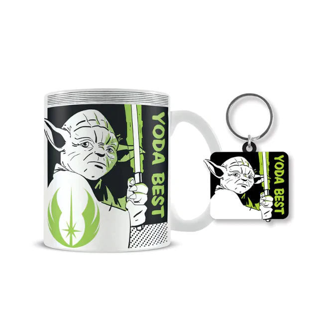 Star Wars Yoda Best Tasse und Schlüsselanhänger Set termékfotó