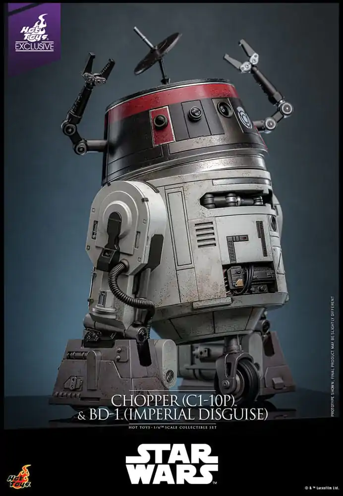 Star Wars Actionfiguren Set 1/6 Chopper (C1-10P™) & BD-1™ (Imperial Disguise) 18 cm & 8 cm Produktfoto