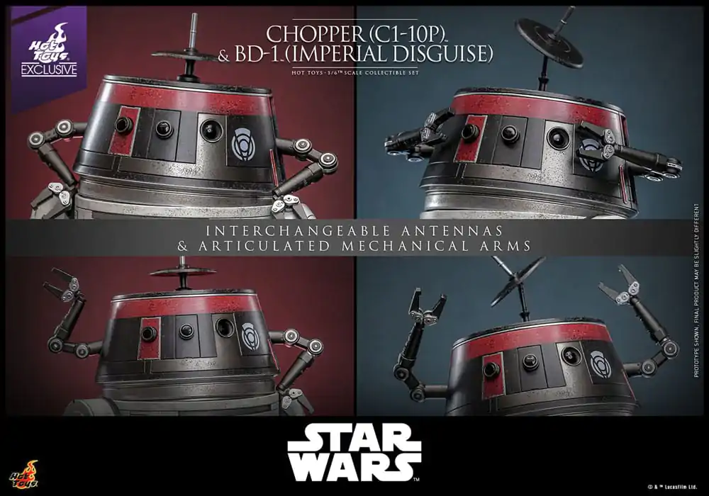 Star Wars Actionfiguren Set 1/6 Chopper (C1-10P™) & BD-1™ (Imperial Disguise) 18 cm & 8 cm Produktfoto