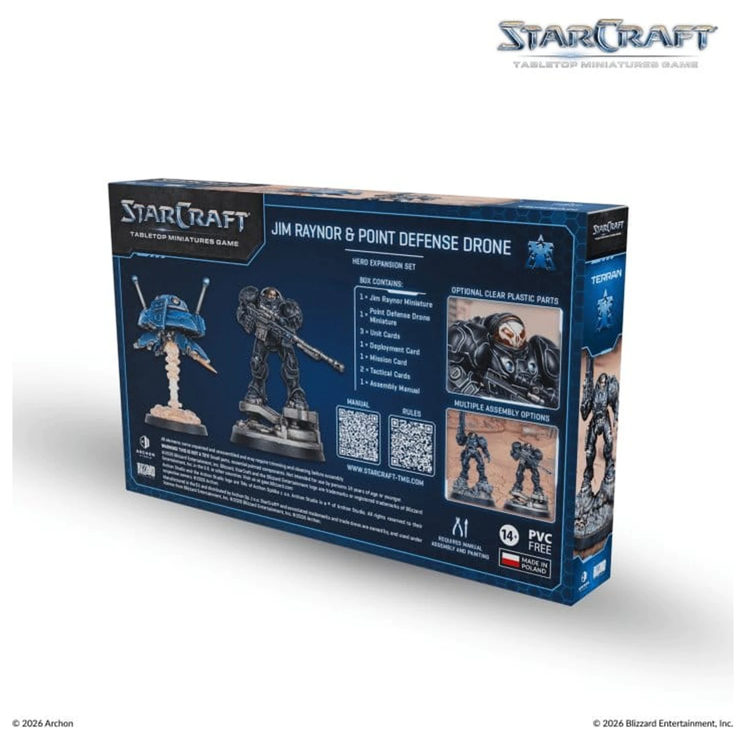 StarCraft TMG Hero Erweiterungs-Set Terraner: Jim Raynor & Point Defense Drone Produktfoto