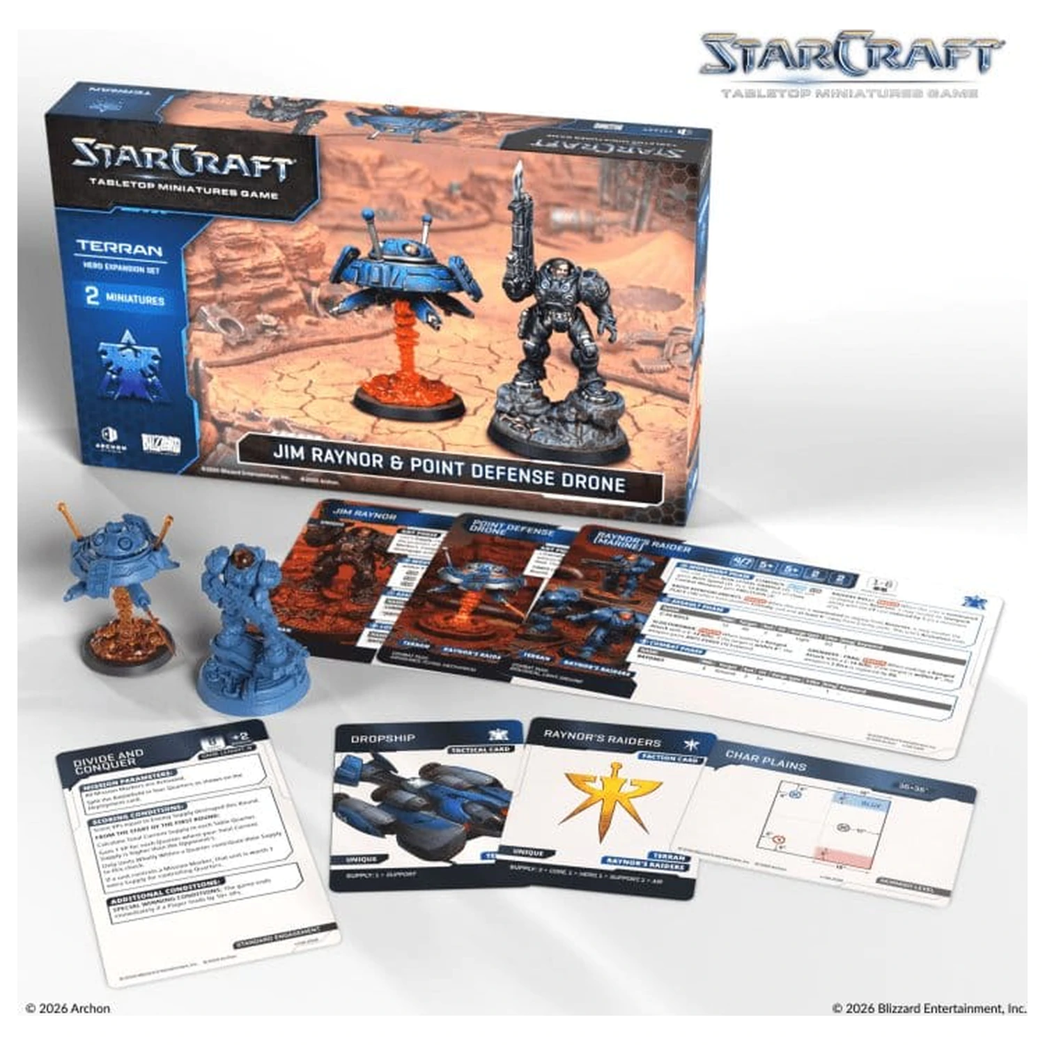 StarCraft TMG Hero Erweiterungs-Set Terraner: Jim Raynor & Point Defense Drone Produktfoto