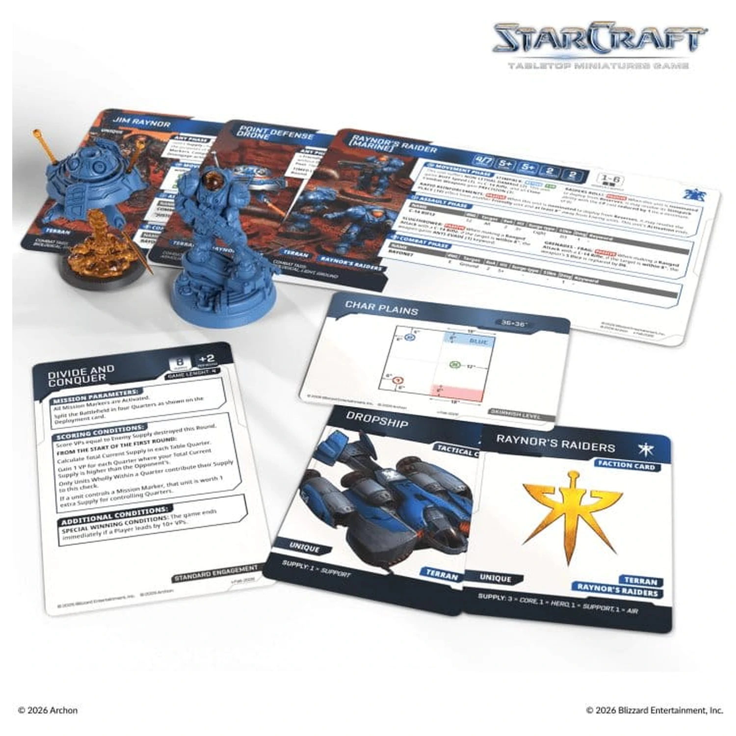 StarCraft TMG Hero Erweiterungs-Set Terraner: Jim Raynor & Point Defense Drone Produktfoto