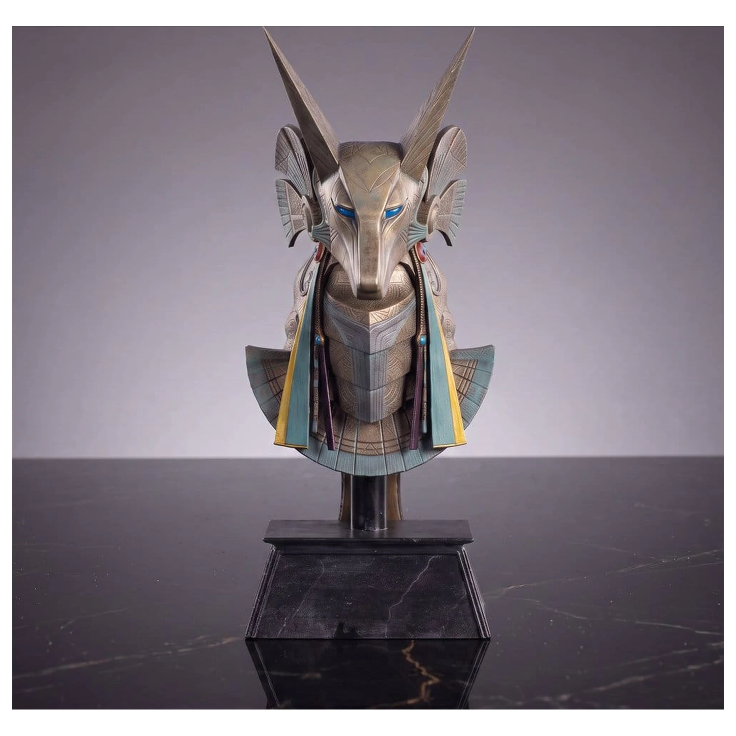 Stargate Desktop Nachbildung Helm Nachbildung Jackal Guard Helm Anubis 15 cm Produktfoto