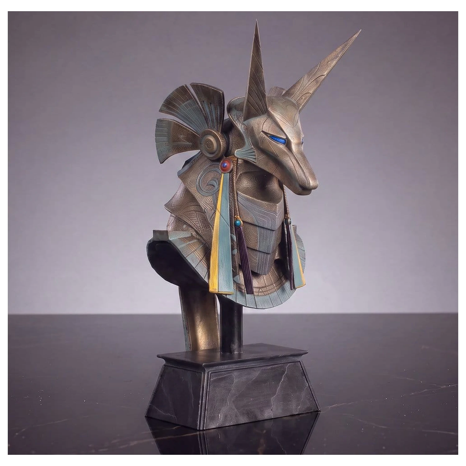 Stargate Desktop Nachbildung Helm Nachbildung Jackal Guard Helm Anubis 15 cm Produktfoto