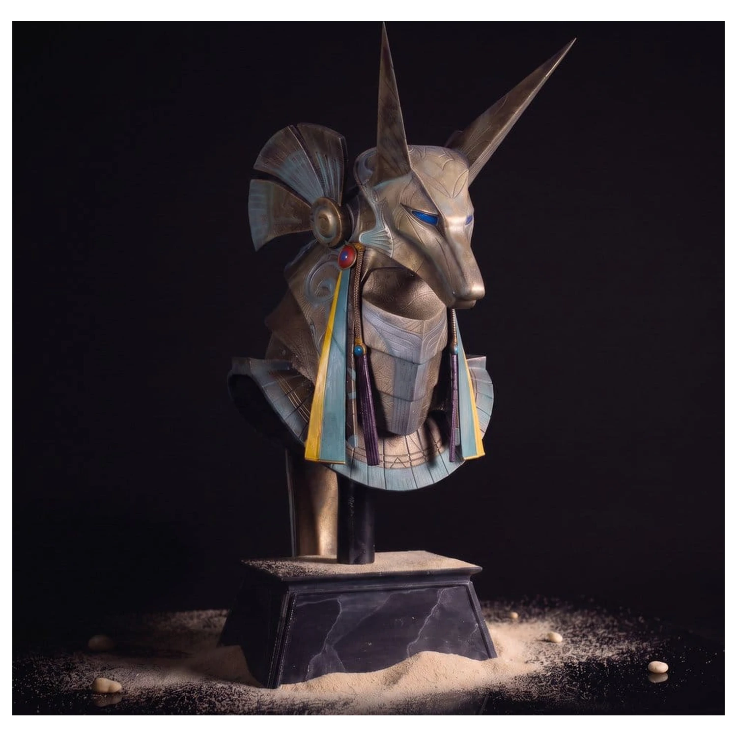 Stargate Desktop Nachbildung Helm Nachbildung Jackal Guard Helm Anubis 15 cm Produktfoto