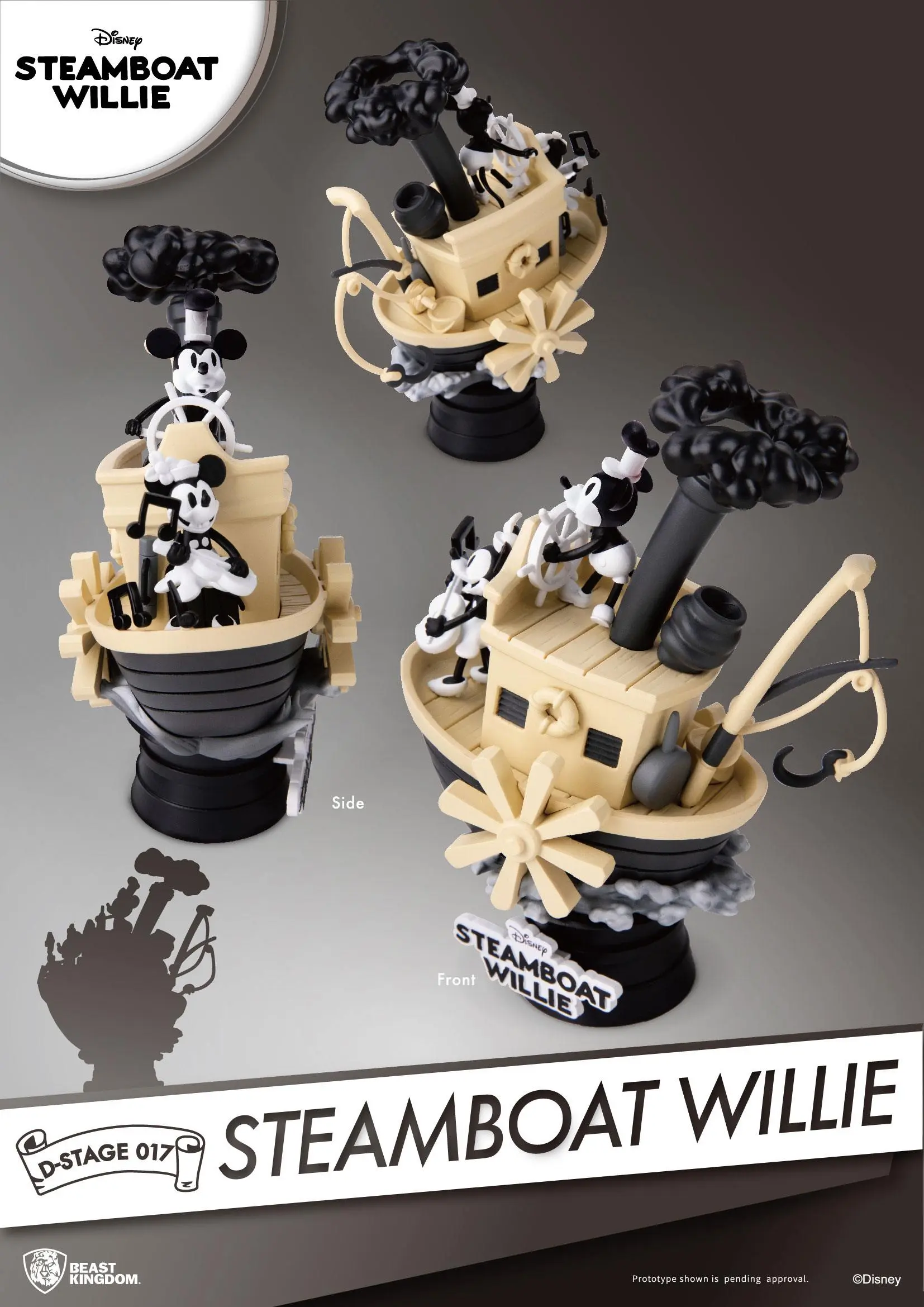 Steamboat Willie D-Stage PVC Diorama Micky & Minnie 15 cm Produktfoto